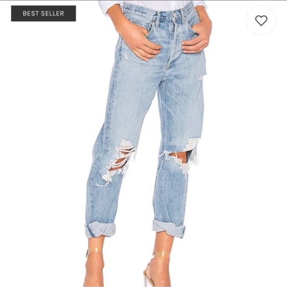 Agolde 90’s mid rise loose  Jean in fallout - Picture 2 of 12